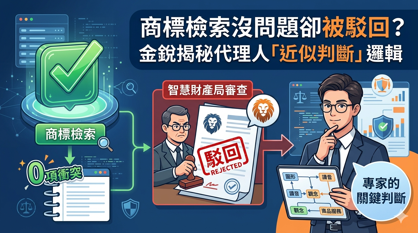 商標檢索沒問題卻被駁回?金銳揭秘代理人「近似判斷」邏輯